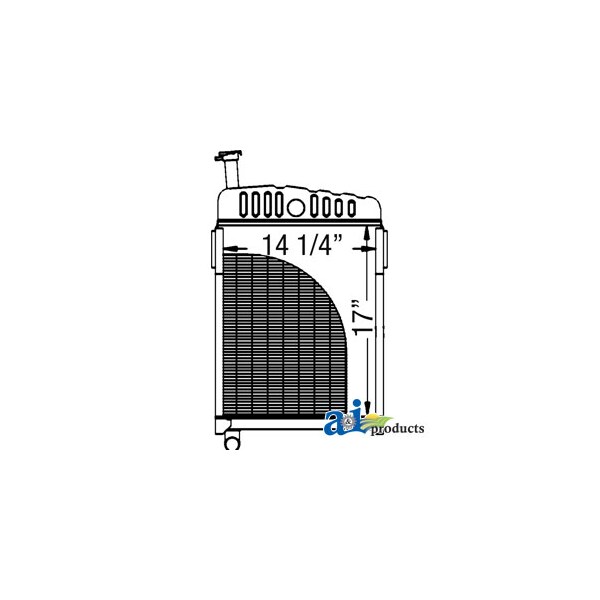Radiator; Long Filler Neck 33.5" x19.5" x8.7"
